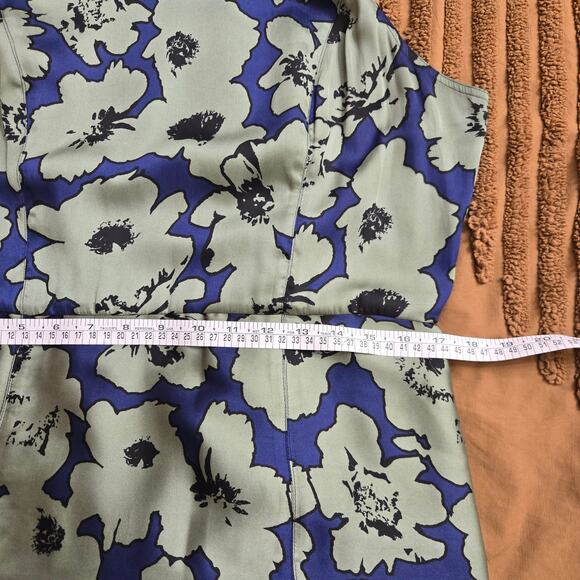 Banana Republic Dark Cottage Whimsigoth Empire Waist Satin Floral Maxi Dress 14 - Picture 8 of 11